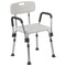 Emma and Oliver 300 Lb. Capacity Quick Release Back & Arm Shower Chair